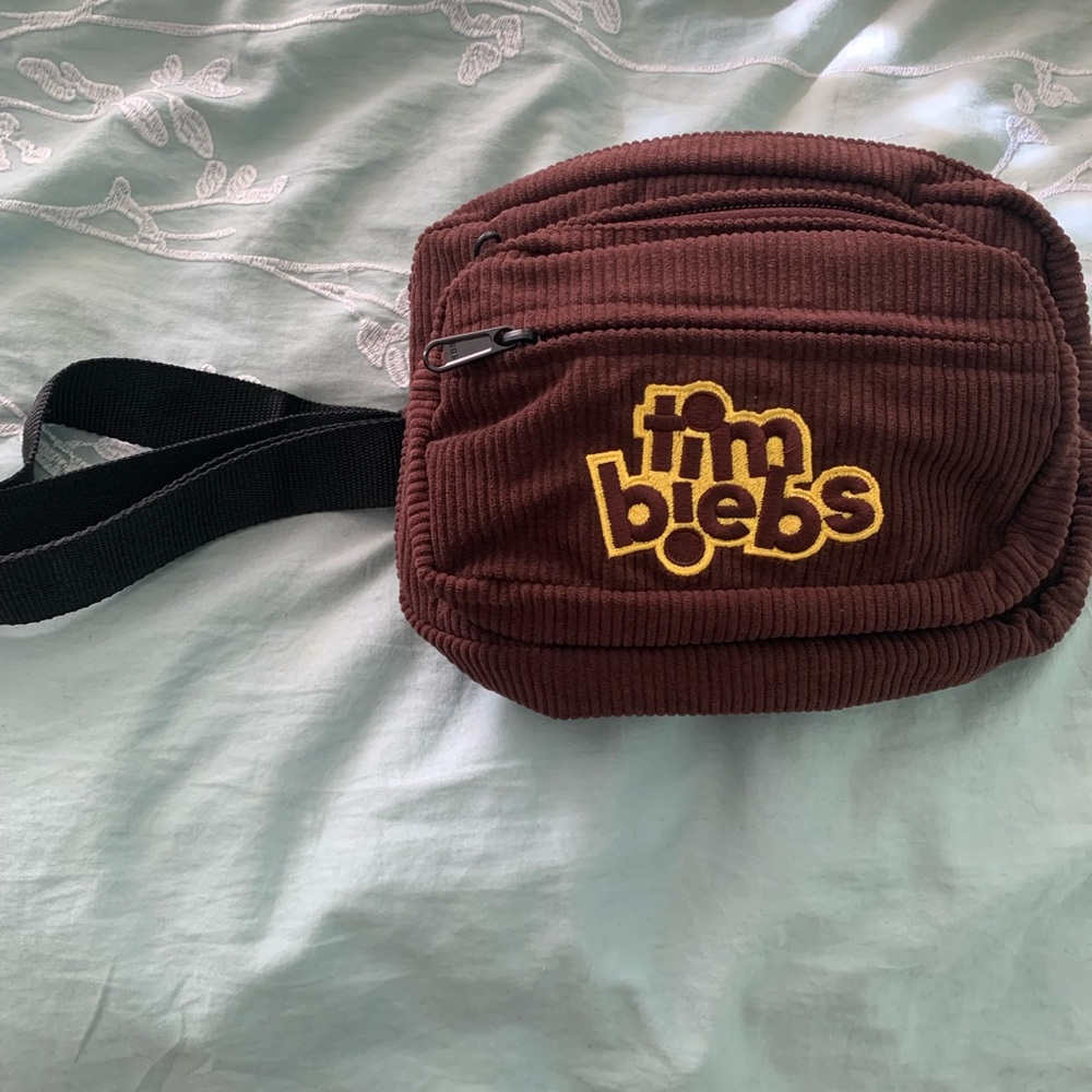 Justin Bieber (Timbiebs)belt bag brown corduroy, never been used